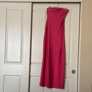 Pink Strapless Maxi Dress